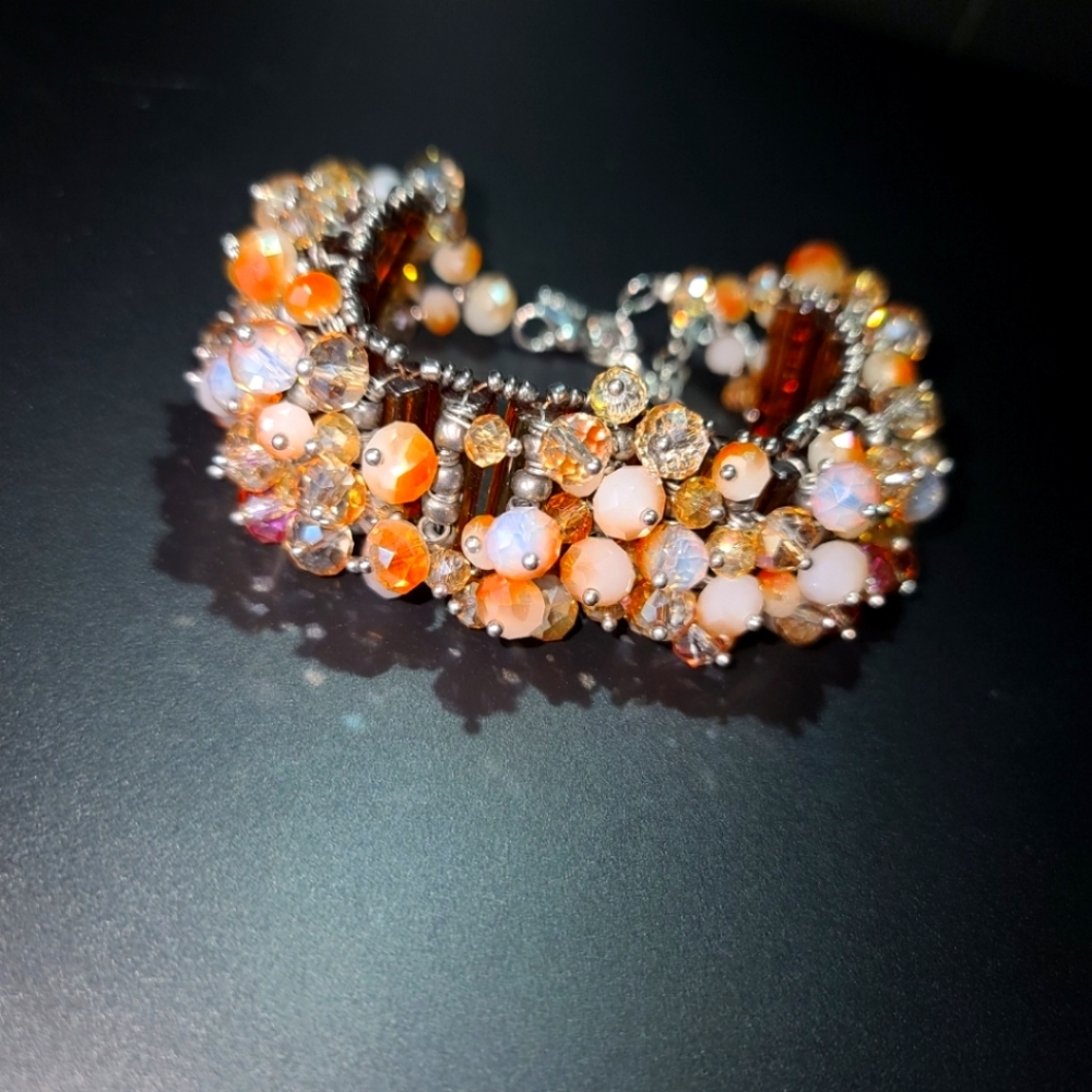 Statement beaded bracelet
